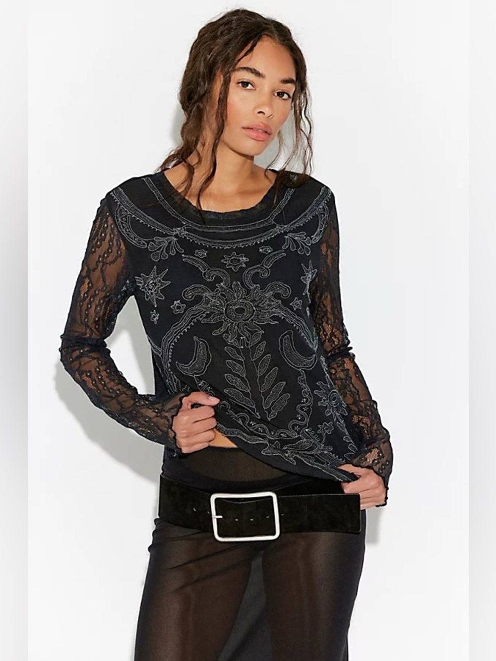 NWT! FP Free People Celestial Circus Long Sleeve Top Sz XS & Small